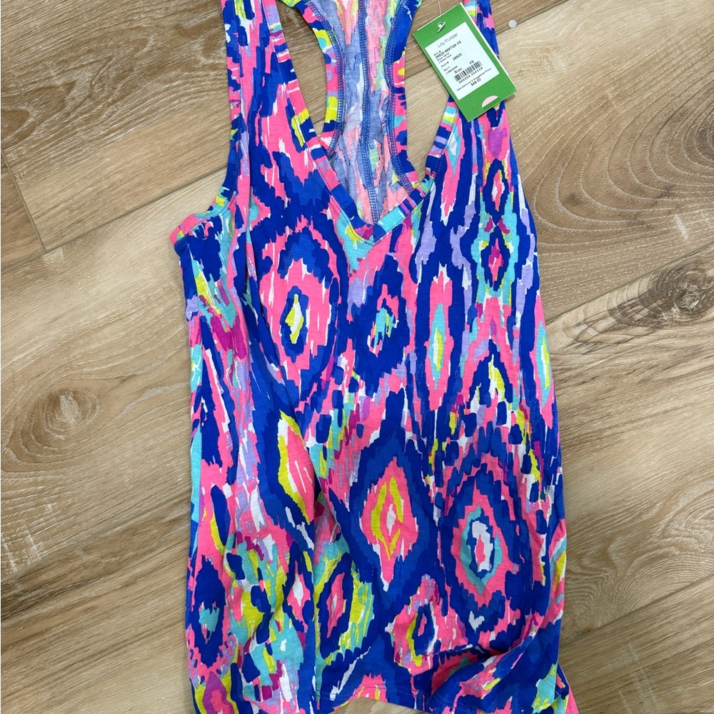 Lilly Pulitzer Vibrant Pink and Blue Shirt